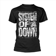 Buy System Of A Down - Distressed Logo - Black - XXL