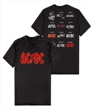 Buy AC/DC 50 Years Of Logo Tee - 2XL