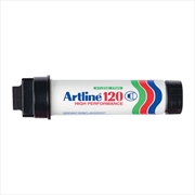 Buy Artline 120 Permanent Marker 20mm Wedge Black Bx6