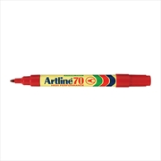 Buy Artline 70 Permanent Marker 1.5mm Bullet Red Bx12