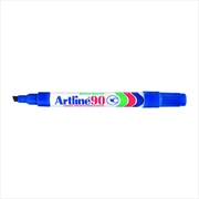 Buy Artline 90 Permanent Marker 5mm Chisel Blue Bx12