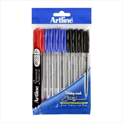 Buy Artline Smoove Ballpoint Stick Medium Astd Pk10