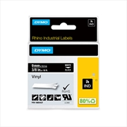 Buy Dymo Rhino Vinyl 9mm Tape Blk