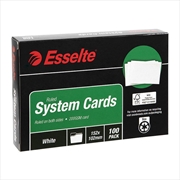 Buy Esselte System Cards 152X102mm (6X4) White Pk100
