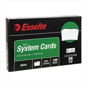 Buy Esselte System Cards 203X127mm (8X5) White Pk100