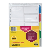 Buy Marbig Indices & Dividers 5 Tab Pp A4 Multi Colour