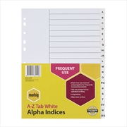 Buy Marbig Indices & Dividers A-Z Tab Pp A4 White