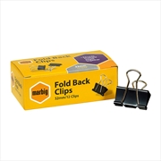Buy Marbig Fold Back Clips 32mm Box 12