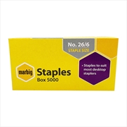 Buy Marbig Staples 26/6mm Bx5000