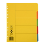 Buy Marbig Indices & Dividers 5 Tab Manilla A4 XWide