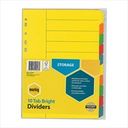 Buy Marbig Indices & Divider 10 Tab Manilla A4 Brights