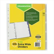 Buy Marbig Indices & Divider 5 Insert Tab XWide A4 Wht