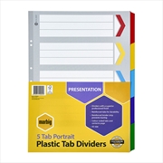 Buy Marbig Indices & Divider 5 Tab Reinforced A3 Portr