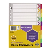 Buy Marbig Indices & Dividers 10 Tab Reinf A4 Fluoro