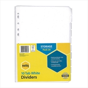Buy Marbig Indices & Divider 10 Tab Manil A4 Wht Pk20