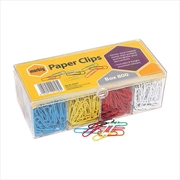Buy Marbig Paper Clips Ast Colours Vinyl Coated Bx800