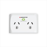 Buy Monster Dual Socket Surge Protector - White