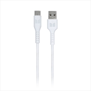Buy Monster USB-C to USB-A Thermo Plastic Elastometer Cable - White 1.2m