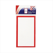 Buy Quikstik Display Tickets Plain Red Border Pk 10