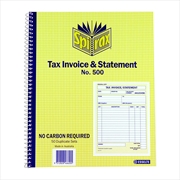 Buy Spirax 500 Tax Inv & Statement Quarto 250X200 Pk5