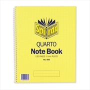 Buy Spirax 593 Notebook Quarto 252X200 120Pg S/O Pk10