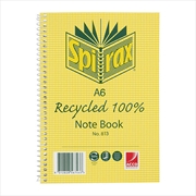 Buy Spirax 813 Recycled Notebook A6 100 Pg Pk5