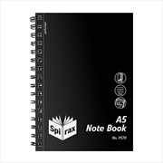 Buy Spirax P570 PP Notebook A5 200 Pg Black S/O Pk5