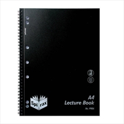 Buy Spirax P906 PP Lecture Book A4 140 Page Black Pk10