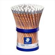 Buy Staedtler Exam Natural 2B Pencil with Eraser Tip - Cup of 100