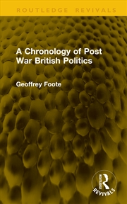 Buy A Chronology Of Post War Briti