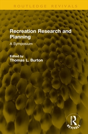 Buy Recreation Research And Planni