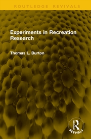 Buy Experiments In Recreation Rese