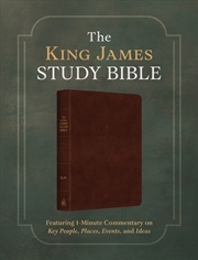 Buy King James Study Bible: Featuring 1-Minute Commentary on Key People, Places, Events, and Ideas
