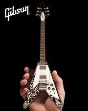 Buy Axe Heaven Jimi Hendrix Gibson Psychedelic Flying V Mini Guitar Replica Collectible GG-521