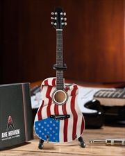 Buy Axe Heaven Toby Keith Signature USA Flag Acoustic Mini Guitar Replica Collectible TK-380