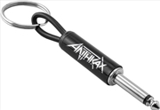 Buy Pluginz - Anthrax Logo Guitar Plug Keychain 1/4" Input Jack Black With Silver Logo