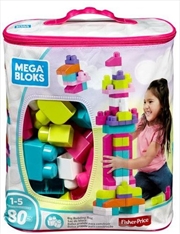 Buy MEGA BLOKS - Big Building Bag Pink, 80 Piece Toddler Buiding Toy Set