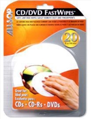 Buy Allsop 50100 Fastwipes CD/DVD Cleaning Cloth Lint Free 20 Pack