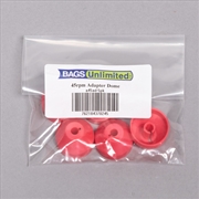 Buy Bags Unlimited A45AD5Pk - 7 Inch 45 RPM Record Adaptor Dome - 5 Pack (Red)
