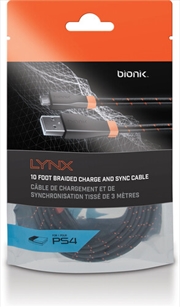 Buy BIONIK BNK-9001 PS4 Lynx Controller Charge & Sync Cable - 10 FT Tangle Free