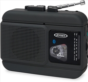 Buy Jensen MCR-60 Personal Portable Cassette Player/Recorder Bluetooth AM/FM Radio (Black)