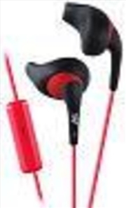 Buy JVC HAENR15B Gumy Sport Secure Fit Earbuds - Mic - In-line Remote (Black/Red)