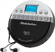 Buy Studebaker SB3705BW Personal CD Player FM Radio Anti-skip and FM Transmitter (Black/White)