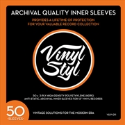 Buy Vinyl Styl® VS-P-011 12 Inch Archival Inner Record Sleeves - HDPE - 50 Count