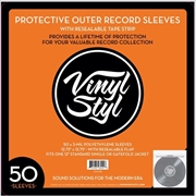 Buy Vinyl Styl®VS-P-012  12 Inch Outer Record Sleeves - Resealable Flap - 50 Count (Clear)