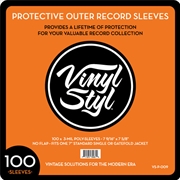 Buy Vinyl Styl® VS-P-009 7 Inch Outer Record Sleeves - Open Top - 100 Count (Clear)