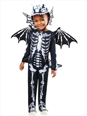 Buy Dragon Skeleton Costume - Size Xs 5-6 Yrs