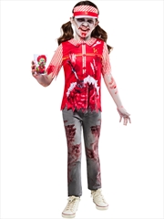 Buy Zombie Burger Worker Costume - Size L 11-13 Yrs