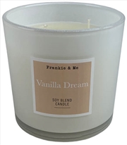 Buy Candle 400G Vanilla White Glass