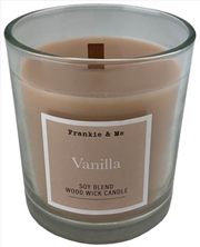 Buy Candle 295G Vanilla Wood Wick Clear Glass